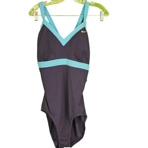 NWT Nike Womens Blue Water Training One Piece‎ Swimsuit 12